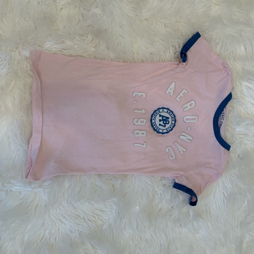 Pink and Navy Graphic Tee